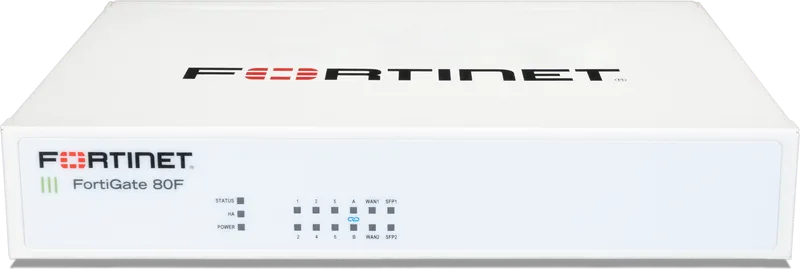 Appliance FortiGate 80F visto de frente